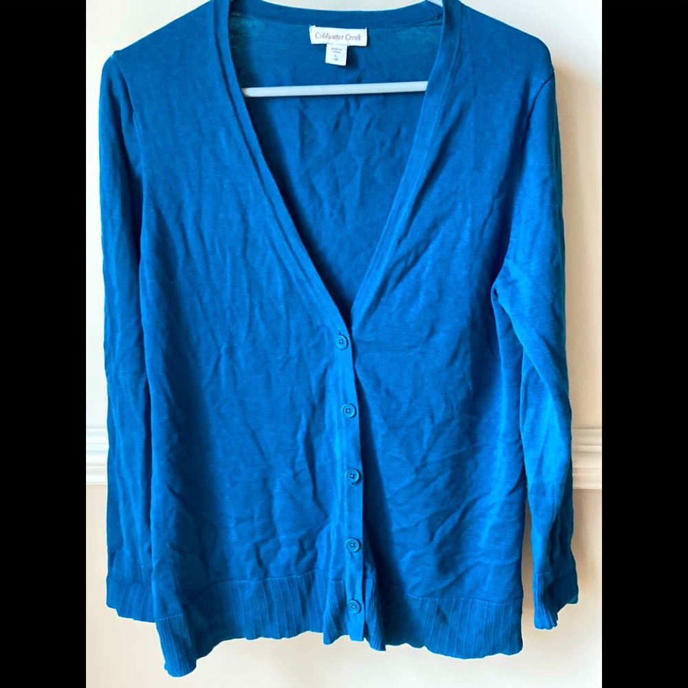 Coldwater Creek Teal Cardigan